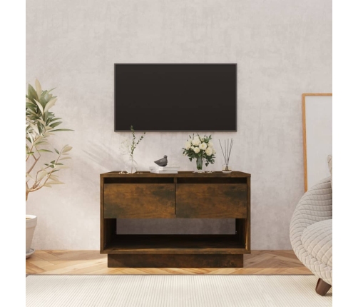 Mueble de TV madera de ingeniería roble ahumado 70x41x44 cm