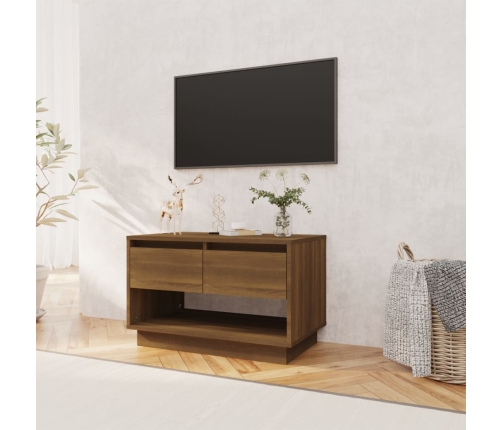 Mueble de TV de madera de ingeniería marrón roble 70x41x44 cm