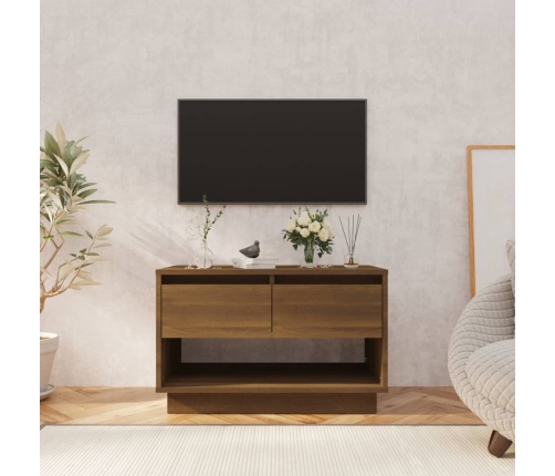 Mueble de TV de madera de ingeniería marrón roble 70x41x44 cm