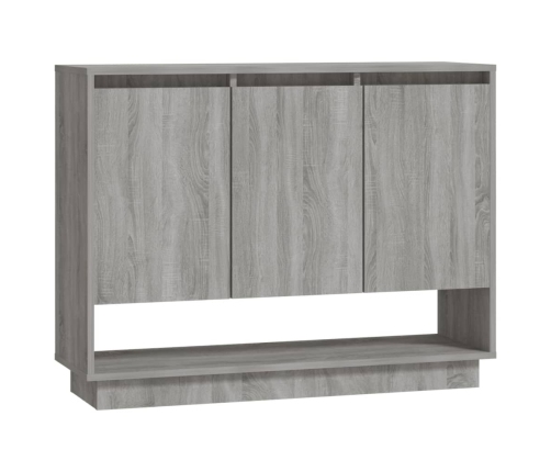 Aparador de madera de ingeniería gris Sonoma 97x31x75 cm