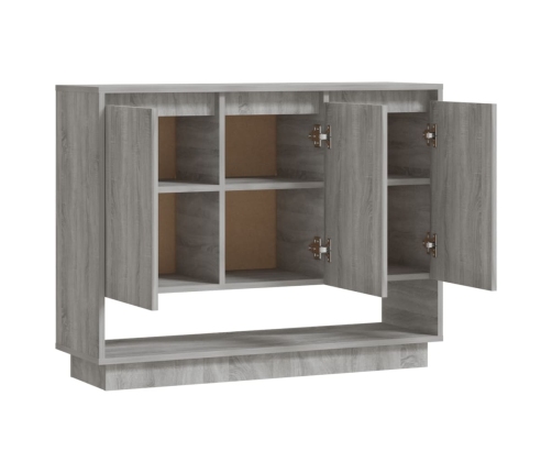 Aparador de madera de ingeniería gris Sonoma 97x31x75 cm