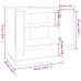 Aparador de madera de ingeniería roble ahumado 70x41x75 cm