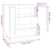 Aparador de madera de ingeniería marrón roble 70x41x75 cm