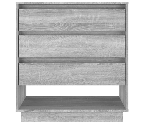 Aparador de madera contrachapada gris Sonoma 70x41x75 cm