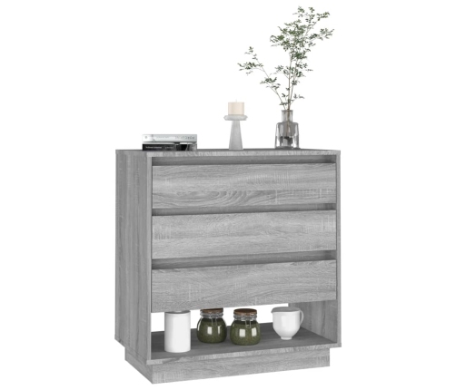 Aparador de madera contrachapada gris Sonoma 70x41x75 cm