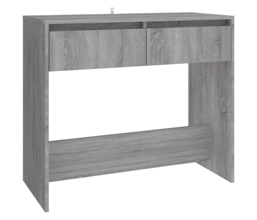 Mesa consola madera de ingeniería gris Sonoma 89x41x76,5 cm