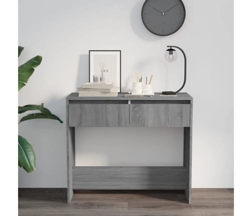 Mesa consola madera de ingeniería gris Sonoma 89x41x76,5 cm