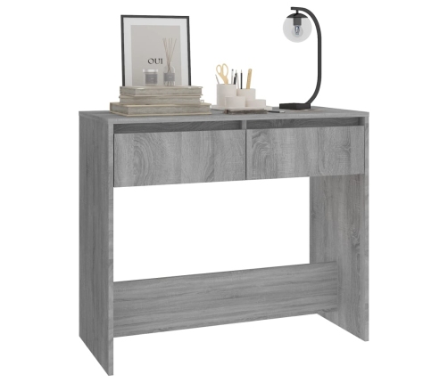 Mesa consola madera de ingeniería gris Sonoma 89x41x76,5 cm