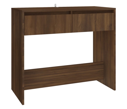 Mesa consola madera de ingeniería marrón roble 89x41x76,5 cm