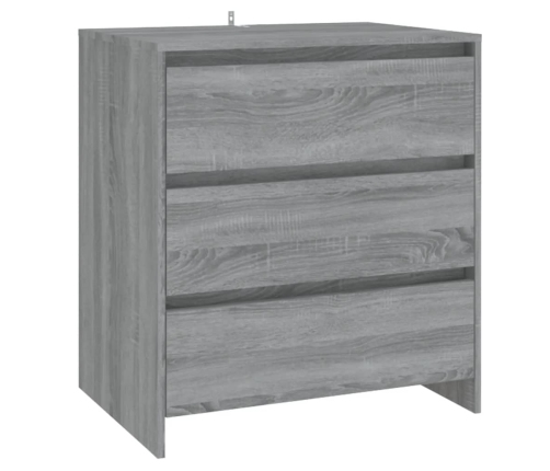 Aparador de madera contrachapada gris Sonoma 70x41x75 cm