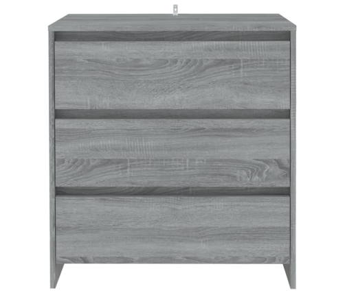 Aparador de madera contrachapada gris Sonoma 70x41x75 cm