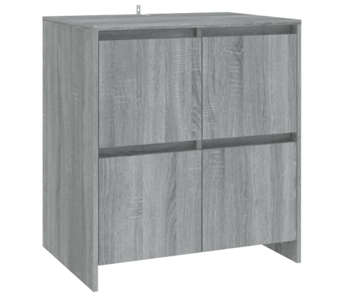 Aparador de madera contrachapada gris Sonoma 70x41x75 cm