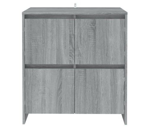 Aparador de madera contrachapada gris Sonoma 70x41x75 cm