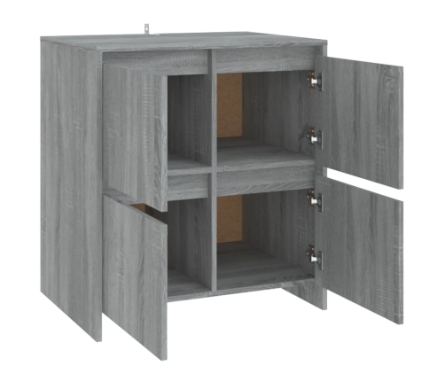 Aparador de madera contrachapada gris Sonoma 70x41x75 cm