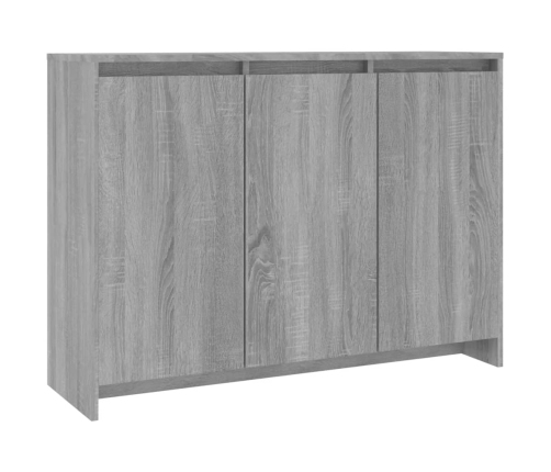 Aparador de madera de ingeniería gris Sonoma 102x33x75 cm