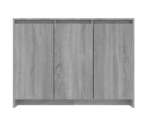 Aparador de madera de ingeniería gris Sonoma 102x33x75 cm