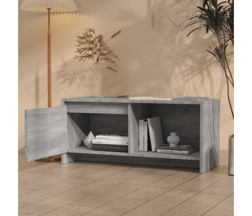 vidaXL Mueble de TV madera de ingeniería gris Sonoma 90x35x40 cm