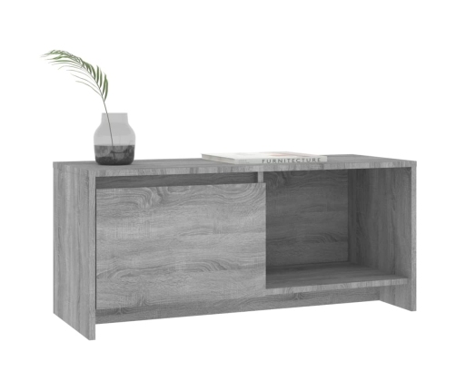 vidaXL Mueble de TV madera de ingeniería gris Sonoma 90x35x40 cm