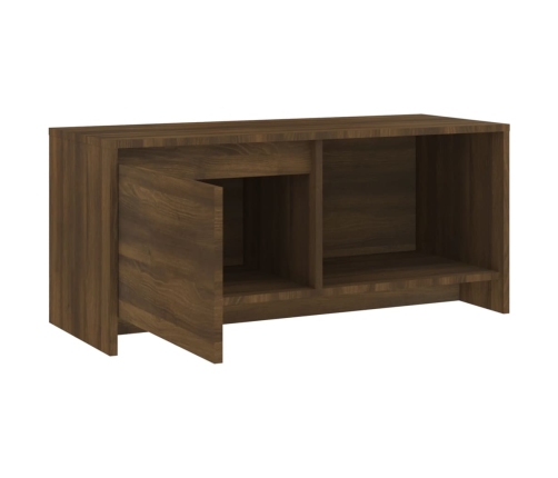 Mueble de TV madera de ingeniería marrón roble 90x35x40 cm