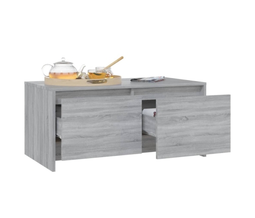 vidaXL Mesa de centro madera de ingeniería gris Sonoma 90x50x41,5 cm