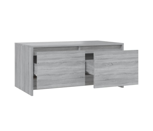 vidaXL Mesa de centro madera de ingeniería gris Sonoma 90x50x41,5 cm