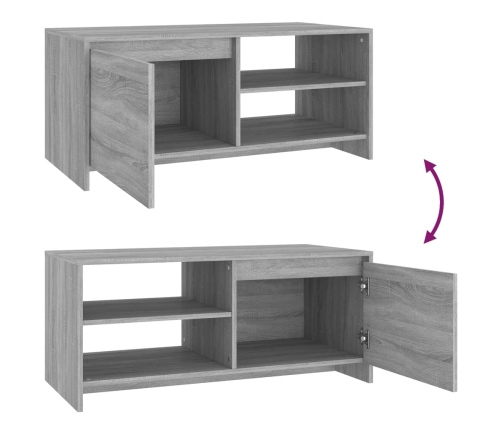 vidaXL Mesa de centro madera de ingeniería gris Sonoma 102x50x45 cm