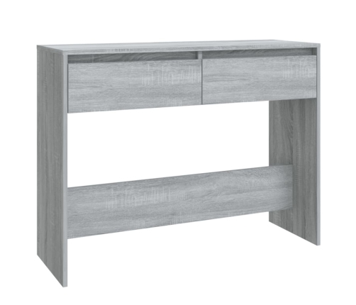 Mesa consola madera de ingeniería gris Sonoma 100x35x76,5 cm