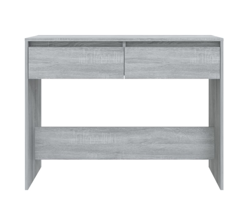 Mesa consola madera de ingeniería gris Sonoma 100x35x76,5 cm