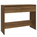 Mesa consola madera de ingeniería marrón roble 100x35x76,5 cm