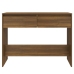 Mesa consola madera de ingeniería marrón roble 100x35x76,5 cm