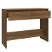 Mesa consola madera de ingeniería marrón roble 100x35x76,5 cm