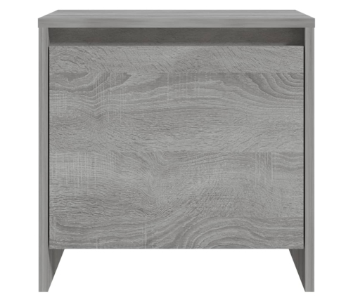 Mesita de noche madera de ingeniería gris Sonoma 45x34x44,5 cm