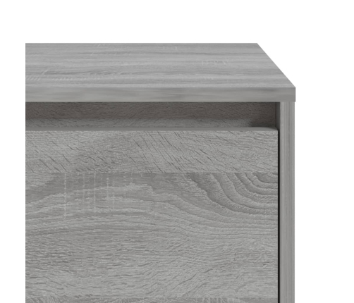 Mesita de noche madera de ingeniería gris Sonoma 45x34x44,5 cm