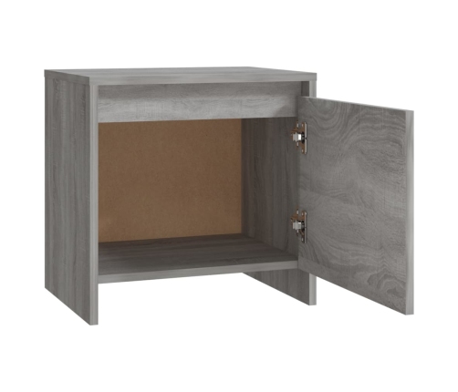 Mesitas noche 2 uds madera ingeniería gris Sonoma 45x34x44,5 cm