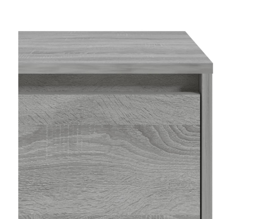 Mesitas noche 2 uds madera ingeniería gris Sonoma 45x34x44,5 cm