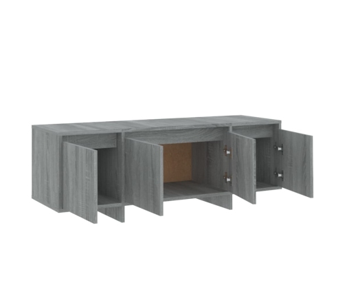 Mueble de TV madera contrachapada gris Sonoma 120x30x40,5 cm