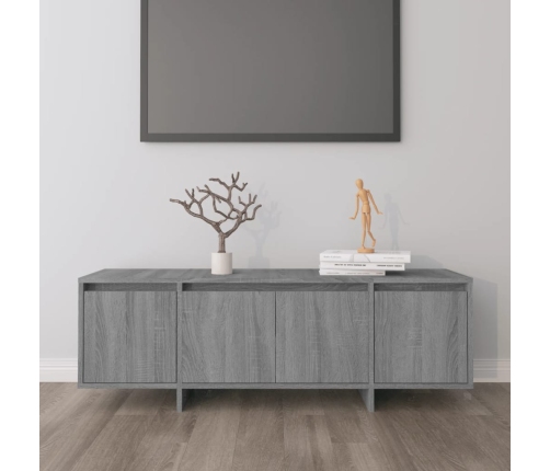 Mueble de TV madera contrachapada gris Sonoma 120x30x40,5 cm