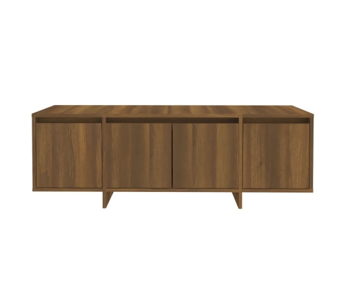 Mueble para TV madera contrachapada marrón roble 120x30x40,5 cm