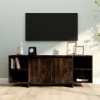 Mueble de TV madera de ingeniería roble ahumado 130x35x50 cm