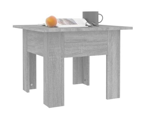 Mesa de centro madera de ingeniería gris Sonoma 55x55x42 cm