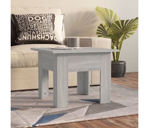 Mesa de centro madera de ingeniería gris Sonoma 55x55x42 cm