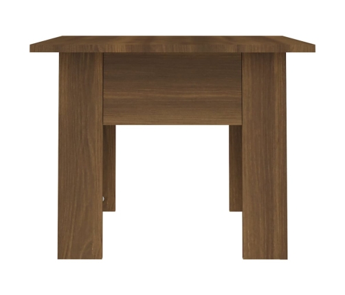 Mesa de centro madera contrachapada marrón roble 55x55x42 cm