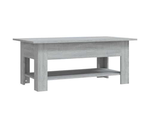 Mesa de centro madera de ingeniería gris Sonoma 102x55x42 cm