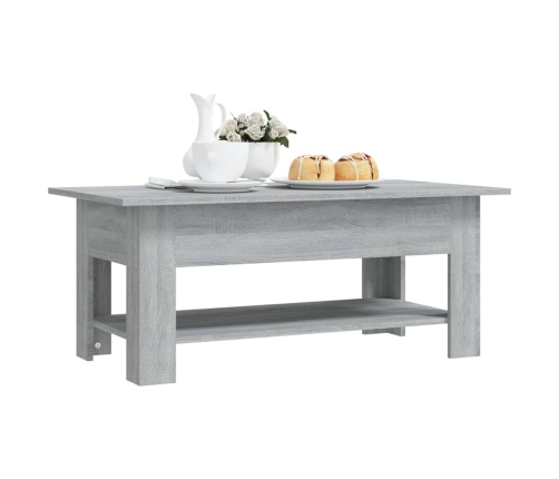 Mesa de centro madera de ingeniería gris Sonoma 102x55x42 cm