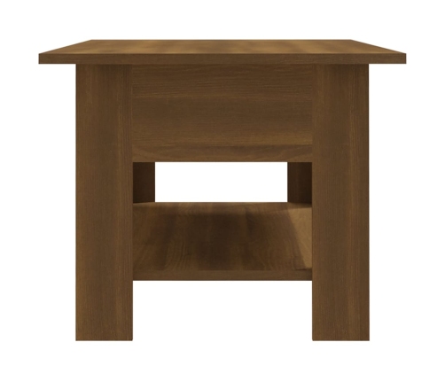 Mesa de centro madera de ingeniería marrón roble 102x55x42 cm