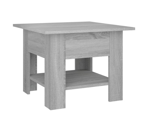 Mesa de centro madera de ingeniería gris Sonoma 55x55x42 cm