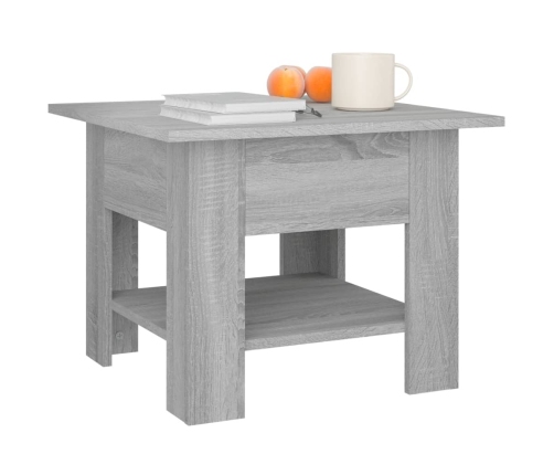 Mesa de centro madera de ingeniería gris Sonoma 55x55x42 cm