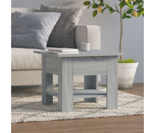 vidaXL Mesa de centro madera de ingeniería gris Sonoma 55x55x42 cm