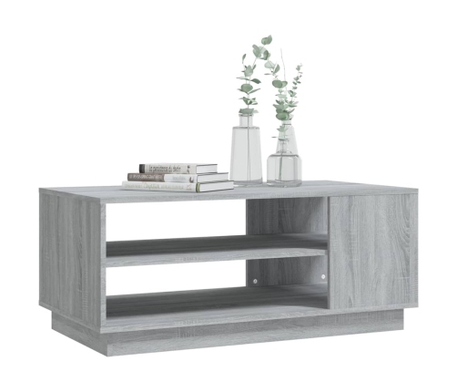 vidaXL Mesa de centro madera de ingeniería gris Sonoma 102x55x43 cm