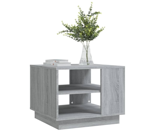 vidaXL Mesa de centro madera de ingeniería gris Sonoma 55x55x43 cm